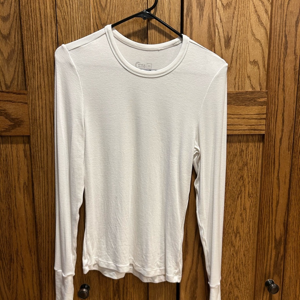 ZYIA Amara White Long Sleeve Tee